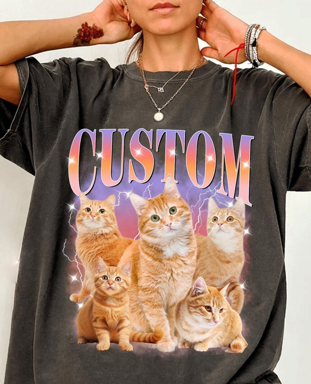 Custom Pet Bootleg Shirt, Custom Image Shirt, Custom Pet Shirt, Custom Dog Shirt, Personalized Pet Shirt, Custom Name Shirt Onlytee