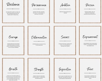 Galería de 12 impresiones: Cita de ajetreo, Definición de esfuerzo, Arte mural para oficina, Decoración motivacional empresarial moderna, Arte imprimible inspirador