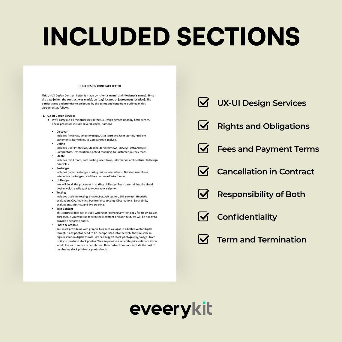 Professional UI-UX Design Contract Template for Freelancers - Ensure ...