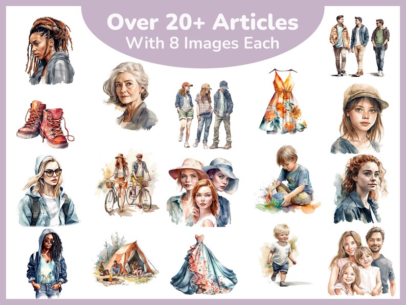 160 People & Fashion Clipart Mega Bundle, 70% off All Items From Shop ...