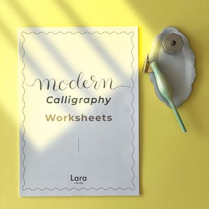 Modern Calligraphy Worksheet | Alphabet Guide | Beginner Calligraphy Printable | iPad - Procreate | Brush & Pointed Pen Practice