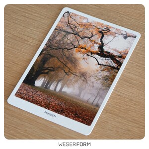 Hochwertige Postkarte: Mystische Momente am Weserufer in Minden - Grußkarte - Ansichtskarte - Karte zum Verschicken