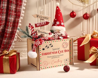 Personalised Christmas Eve Crate, Christmas Present Box, Special Delivery Christmas Eve Crate, First Xmas, 1st December Box, Kids Xmas