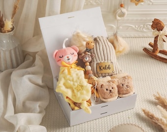 Personalisierte Baby-Geschenkbox, Benutzerdefinierte Neugeborenen Geschenkbox, Babypartygeschenk, neue Baby-Geschenkbox, Neugeborene Willkommensgeschenke