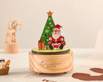 Engraved Name Music Box for Kids, Personalized Wooden Music Box, 1st Birthday Gift, Baby Shower, Gift for Kid, Christmas Gift, Birthday Gift