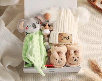 Benutzerdefinierte Neugeborenen Geschenkbox, personalisierte Baby-Geschenkbox, Babypartygeschenk, neue Baby-Geschenkbox, Neugeborene Willkommensgeschenke
