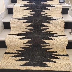 Jute Stair Runner, Hemp Stair Carpet, Custom Stair Rug, Boho Stair Carpet, Jute Stair Tread, Boho Jute Stair Rug, Neutral Runner Rug