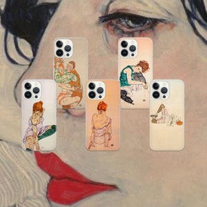Egon Schiele Phone Schiele art Cover for Pixel 7 6A, iPhone 14 13 12 Pro 11 XR for Samsung S23  A73 A53