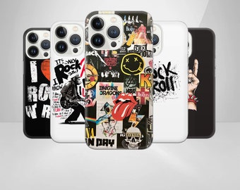 Couverture de bande de téléphone rock and roll pour Pixel 7 6A, iPhone 14 13 12 Pro 11 XR pour Samsung S23 S22 A73 A53 A13