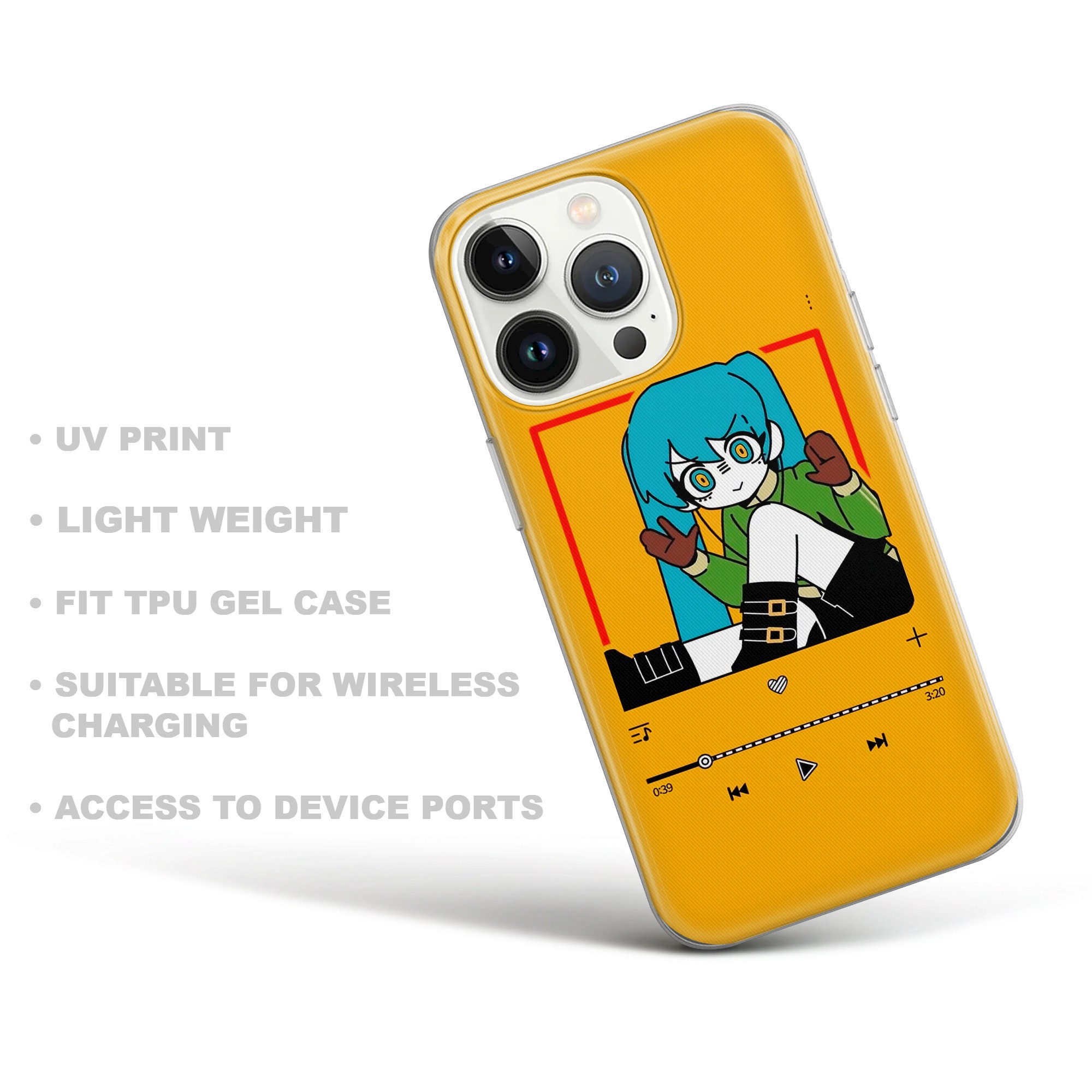 Hatsune Miku Phone Case Vocaloid Cover for iPhone 16, 15, 14