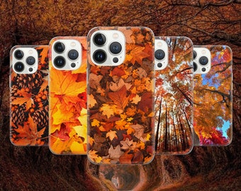 Couverture de décor de feuille de téléphone de feuillage d'automne pour Pixel 7 6A, iPhone 14 13 12 Pro 11 XR pour Samsung S23 S22 A73 A53 A13