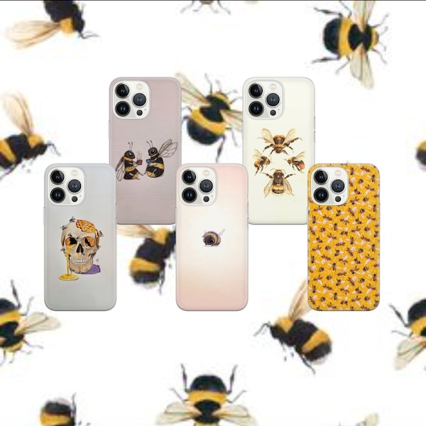 Niedliche Bumblebee Handyhülle für Pixel 7 6A, iPhone 14 13 12 Pro 11 XR für Samsung S23 S22 A73 A53 A13