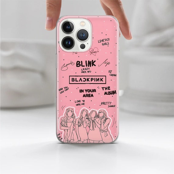 Black Pink Phone Case Blink Cover for iPhone 16, 15, 14, 13