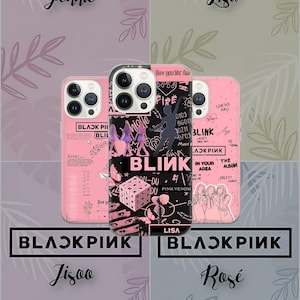 Schwarz rosa Handyhülle Blink Cover für iPhone 16, 15, 14, 13, 12, 11, Google Pixel 8, 7A, 6A, Samsung Galaxy S24Ultra, S23fe, A54, 4