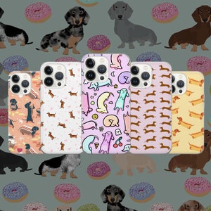 Funda Doxie Phone Weiner Lover para Pixel 7 6A, iPhone 14 13 12 Pro 11 XR para Samsung S23 A73 A53