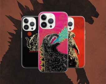 Godzilla Phone Monster Cover for Pixel 7 6A, iPhone 14 13 12 Pro 11 XR for Samsung S23 S22 A73 A53 A13