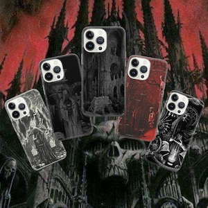 Horror Gothic Art Phone Horror Gothic Cover for Pixel 7 6A, iPhone 14 13 12 Pro 11 XR for Samsung S23  A73 A53