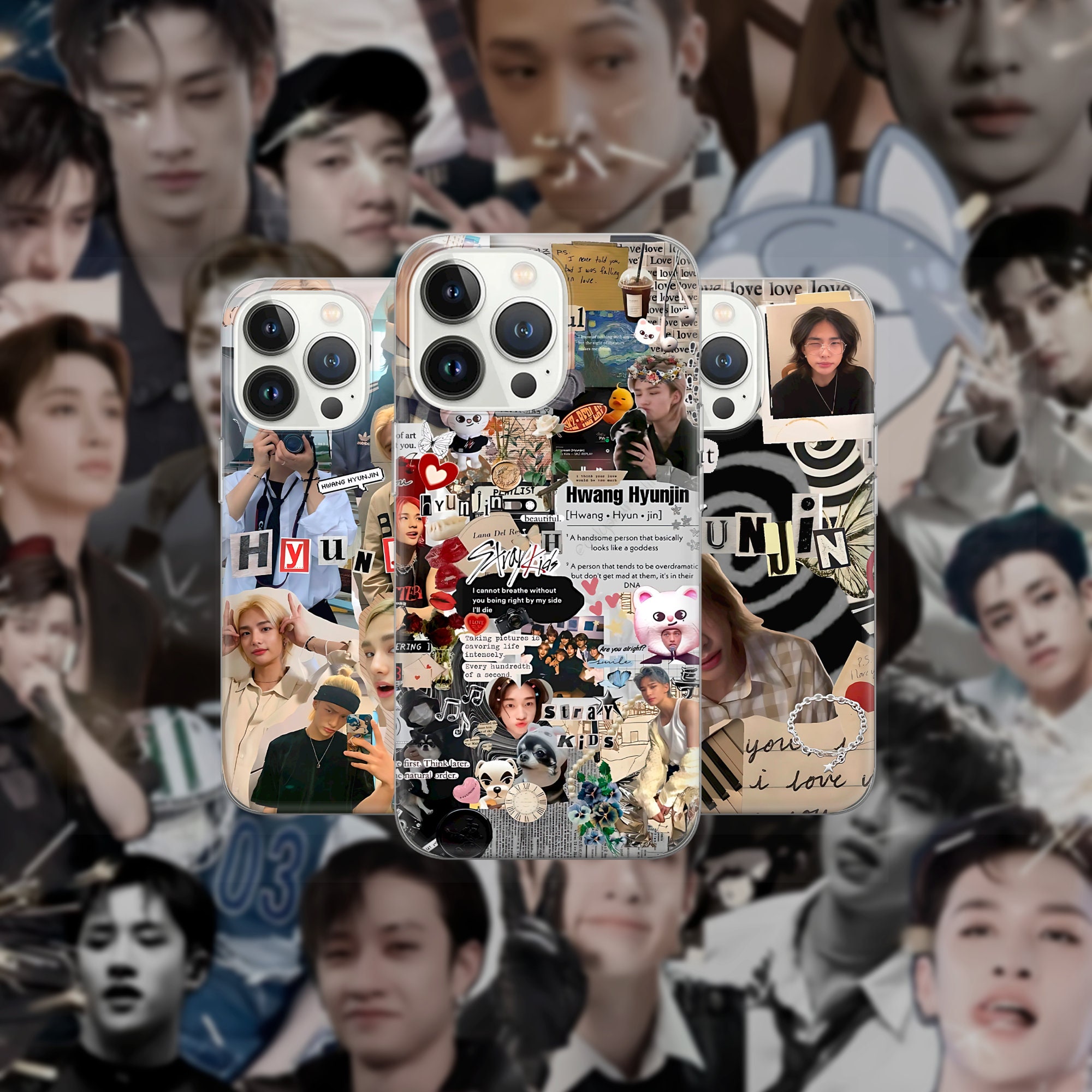 Hyunjin Phone Case Stray Kids Cover for iPhone 16, 15, 14