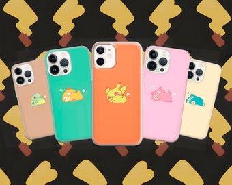 Slowpoke Phone Case Pokemon Cover for iPhone 15Pro, 14, 13, 12, 11, Google Pixel 8, 7A, 6A, Samsung Galaxy S24Ultra, S23fe, S22, A54, A34