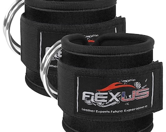 Padded Cable Machine Ankle Straps – Glute Kickback Leg Workout Cuffs (Pair)