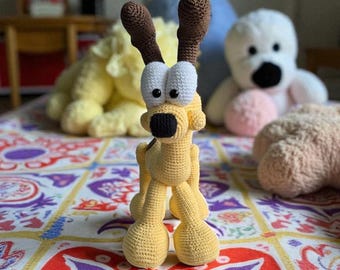 Odie, hond, Amigurumi, knuffel, kinderdeken