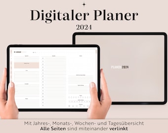 Digital Calendar 2024 | Goodnotes template | Digital Planner | German