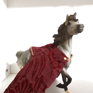 Traditional Breyer Dark Red Ballgown With Earring