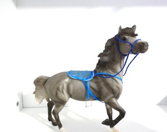 Tradycyjny zestaw uprzęży Breyer Bareback w kolorze niebieskim