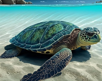 Grenada Marine Life: Tribal Rhythms of the Sea Grenada Tribal Turtles  Harmony-Caribbean Vibes Throw Pillow, 16x16, Multicolor