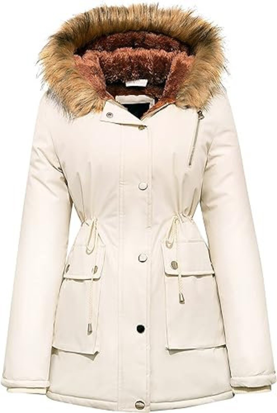 Women Winter Water-resistance Coat Thicken Puffer Jacket Warm Fleece ...