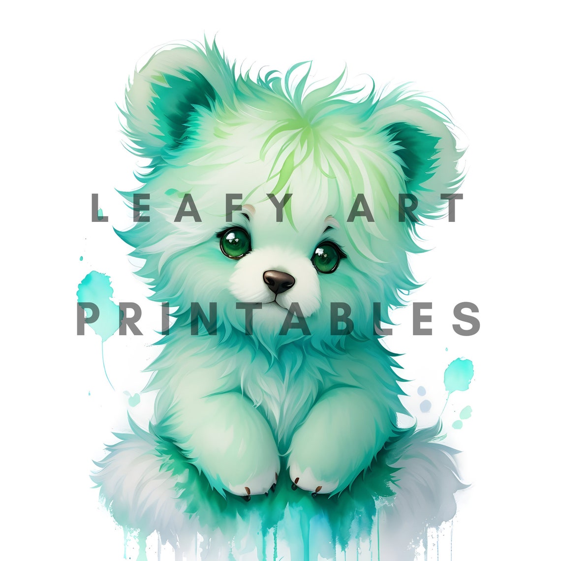 Cute Green Teddy Bear Clipart Pack 10 High Quality Jpgs - Etsy