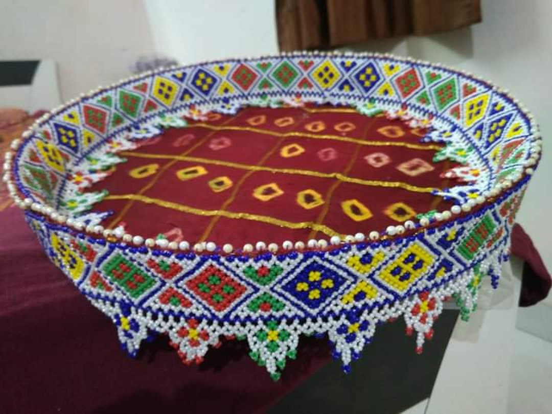 Velvet dishdasha with beads