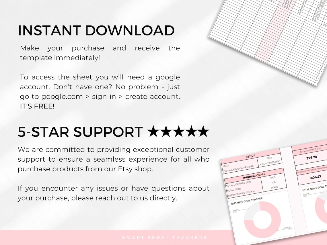ULTIMATE Digital Running Log Spreadsheet Template for Google Sheets