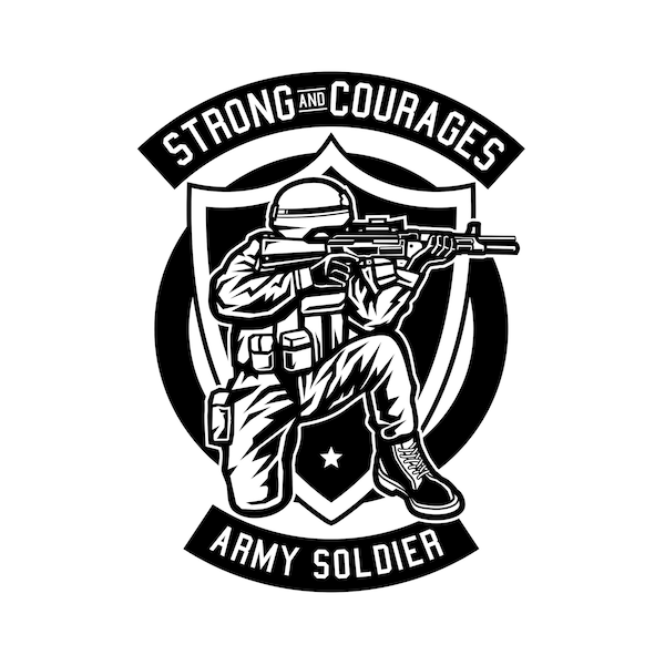 Strong and Courages, Army Soldier, U.S Navy Veterans, Layered Cut Files SVG + PNG + JPG + Eps + Ai Cricut Design Image Files