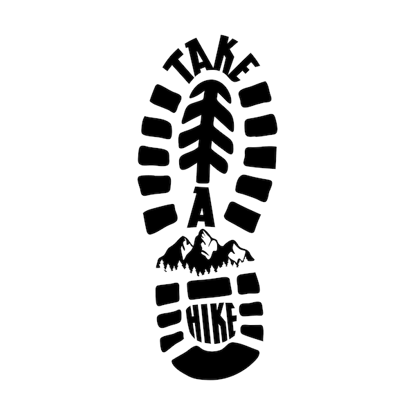 Leaving Only Footprints: The Importance of Sustainable Hiking Practices, Cut Files SVG + PNG + JPEG + GiF Cricut Design Space file