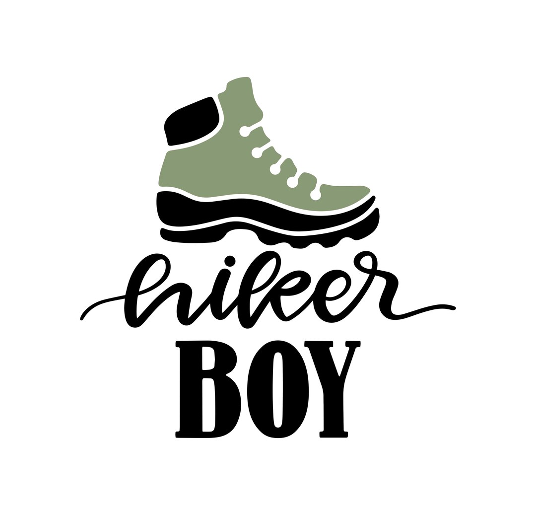Hiker Boy Boot, Cut Files SVG PNG JPEG Dxf Ai Eps Cricut Design Space
