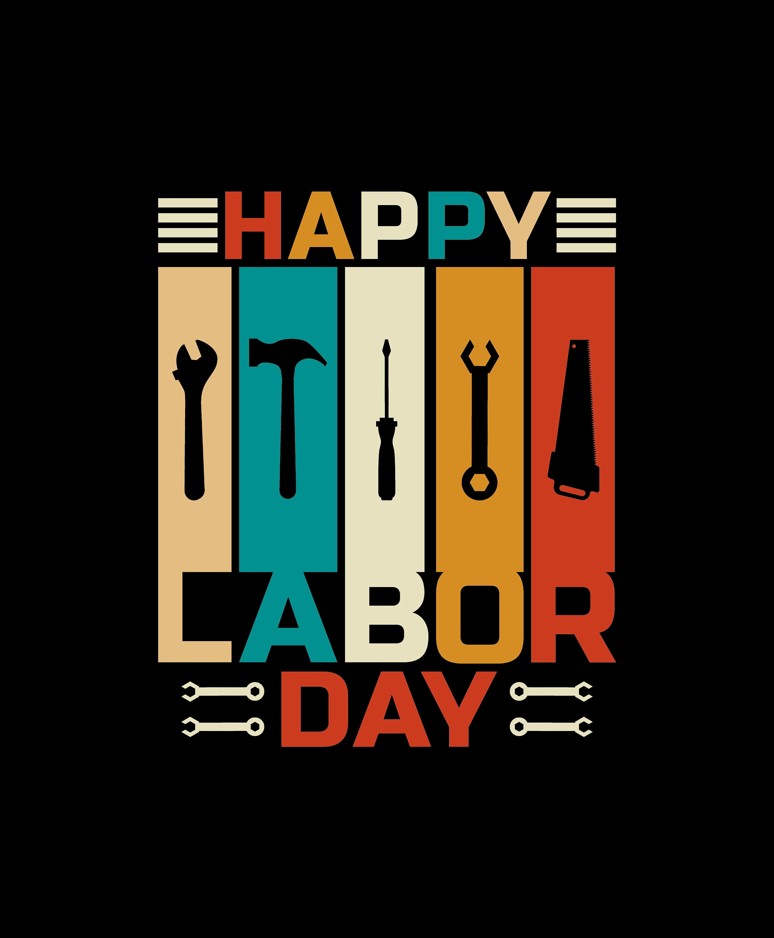 Happy Labor Day Vintage Labor Day Editable Layered Cut File Etsy