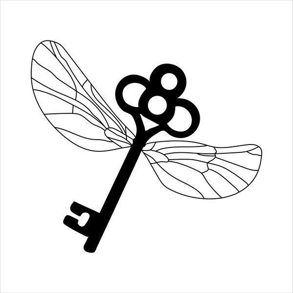 Key with Wings Layered Cut Files SVG + PNG + JPEG + EpS Cricut Design Space files