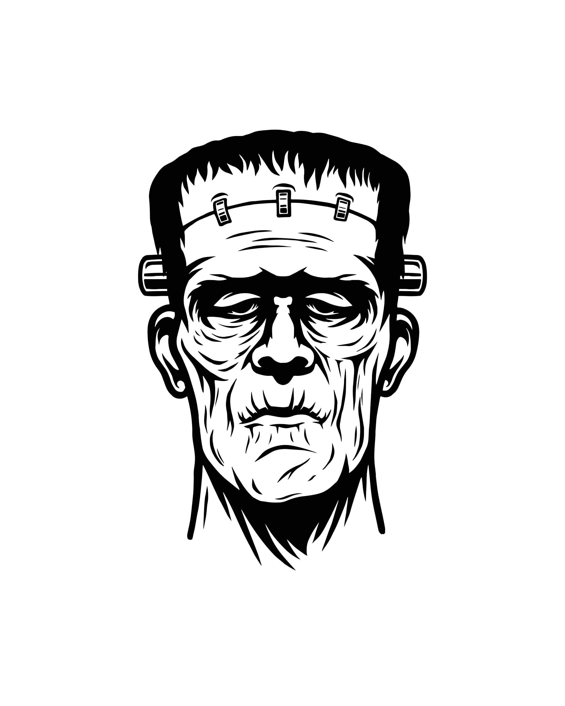 Cute Frankenstein Clipart Black And White