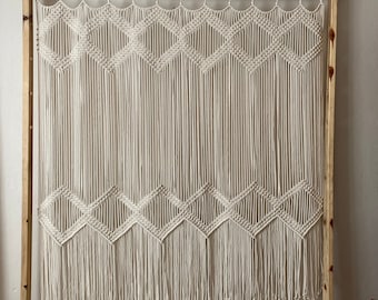 Macrame Room Divider, Geometric Macrame, Macrame Window and Door , Macrame Curtains, Decor Macrame Wall Hanging