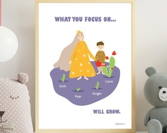 Emotional Intelligence Poster: Kids Positive Development Print (Digital Print)
