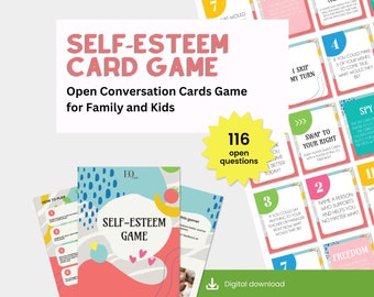 Self Esteem Game for Kids: Family Conversation Cards (Digital Download)