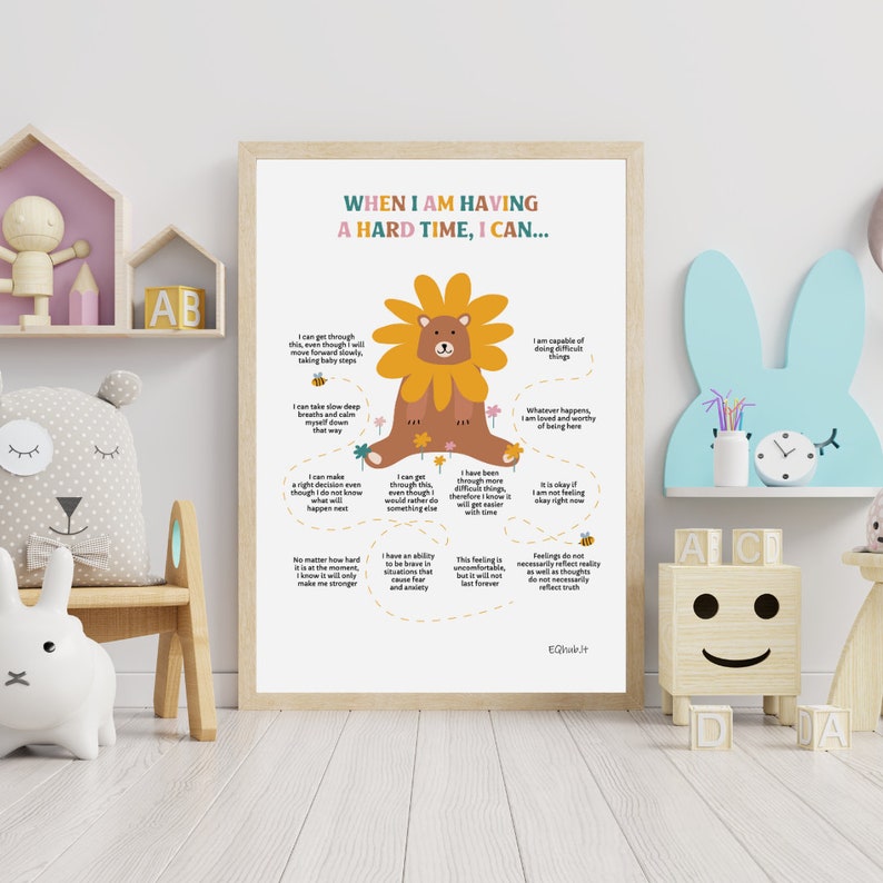 Kids Problem Solving Educational Poster, Social Skills School ...