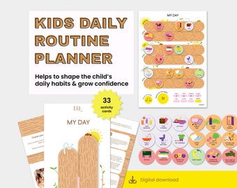 Dagelijkse routine voor kinderen: taken en verantwoordelijkheidskaarten (pdf)
