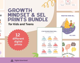 Growth Mindset Posters: Calm Corner Prints for Kids (Digital Download)