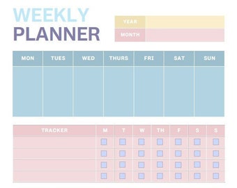 Weekly Planner | Tracker | Organize | Checklist