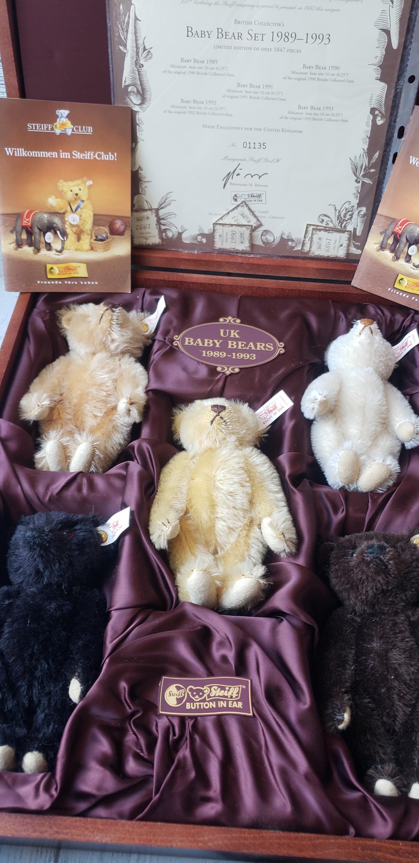 Steiff Baby Bears Collection 1989 to 1993 in Wooden Box - Etsy UK