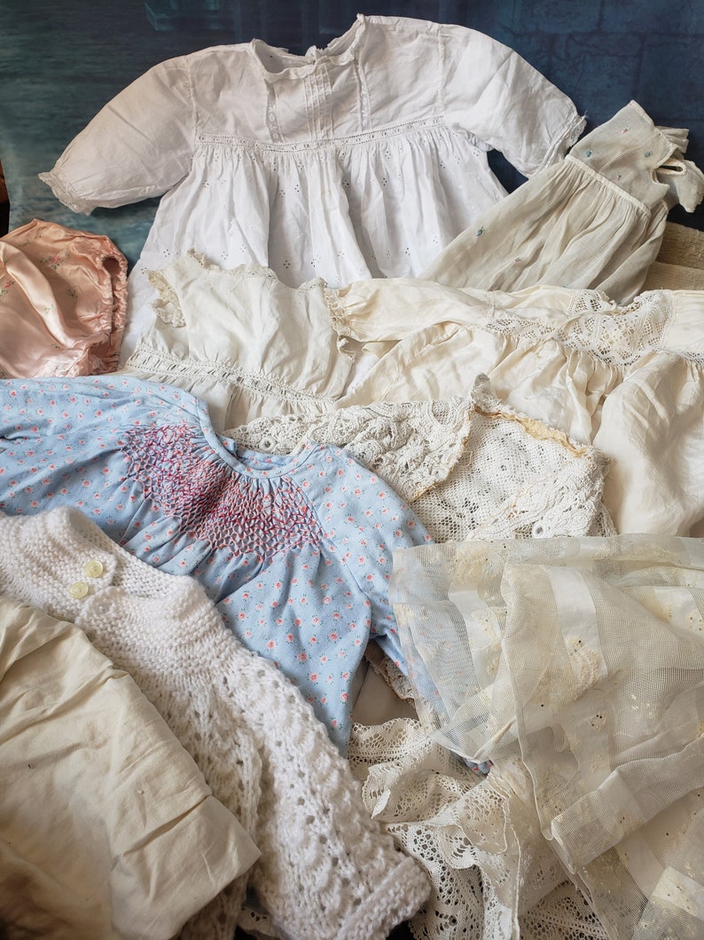Antique and Vintage, Large Doll Whites / Baby Clothes Etsy UK