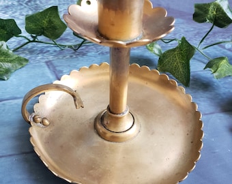Antique or vintage  brass chamberstick