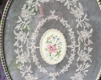 Regency of London  ? petit point Mid Century tray